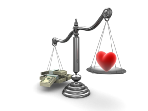 scales_love or money